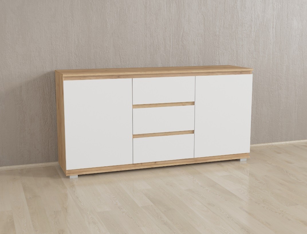 

Комод Forte Mikkel Ш 1502 / В 759 / Г 390 Белый + дуб крафт