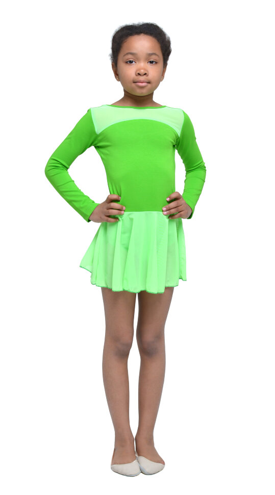 

Купальник для гимнастики и танцев Little Dancer DR-2088-GR салатовый рост 34 (рост 134-140 см)