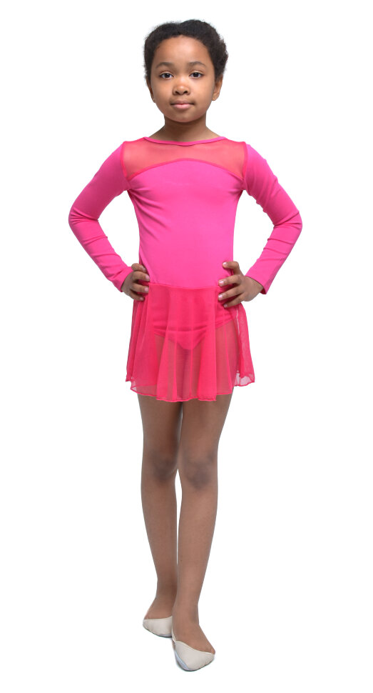 

Купальник для гимнастики и танцев Little Dancer DR-2088-M малиновый рост 34 (рост 134-140 см)