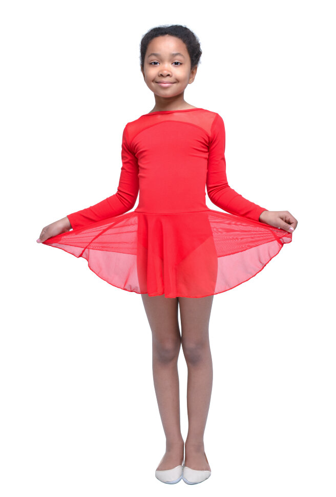 

Купальник для гимнастики и танцев Little Dancer DR-2088-R красный рост 34 (рост 134-140 см)