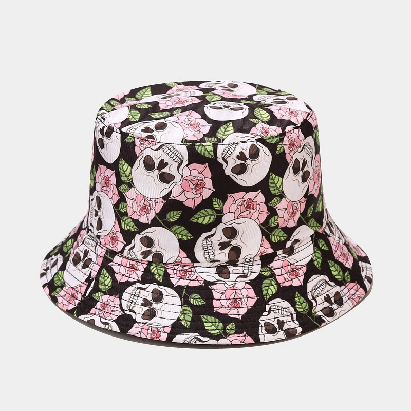 

Панама Bucket Hat City-A с Черепами Черно-Розовая