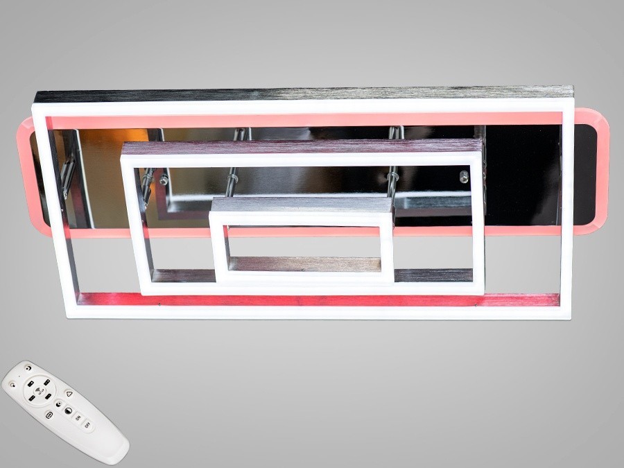 

Потолочная LED-люстра AlexMosh с диммером и подсветкой 145W цвет хром (41180)
