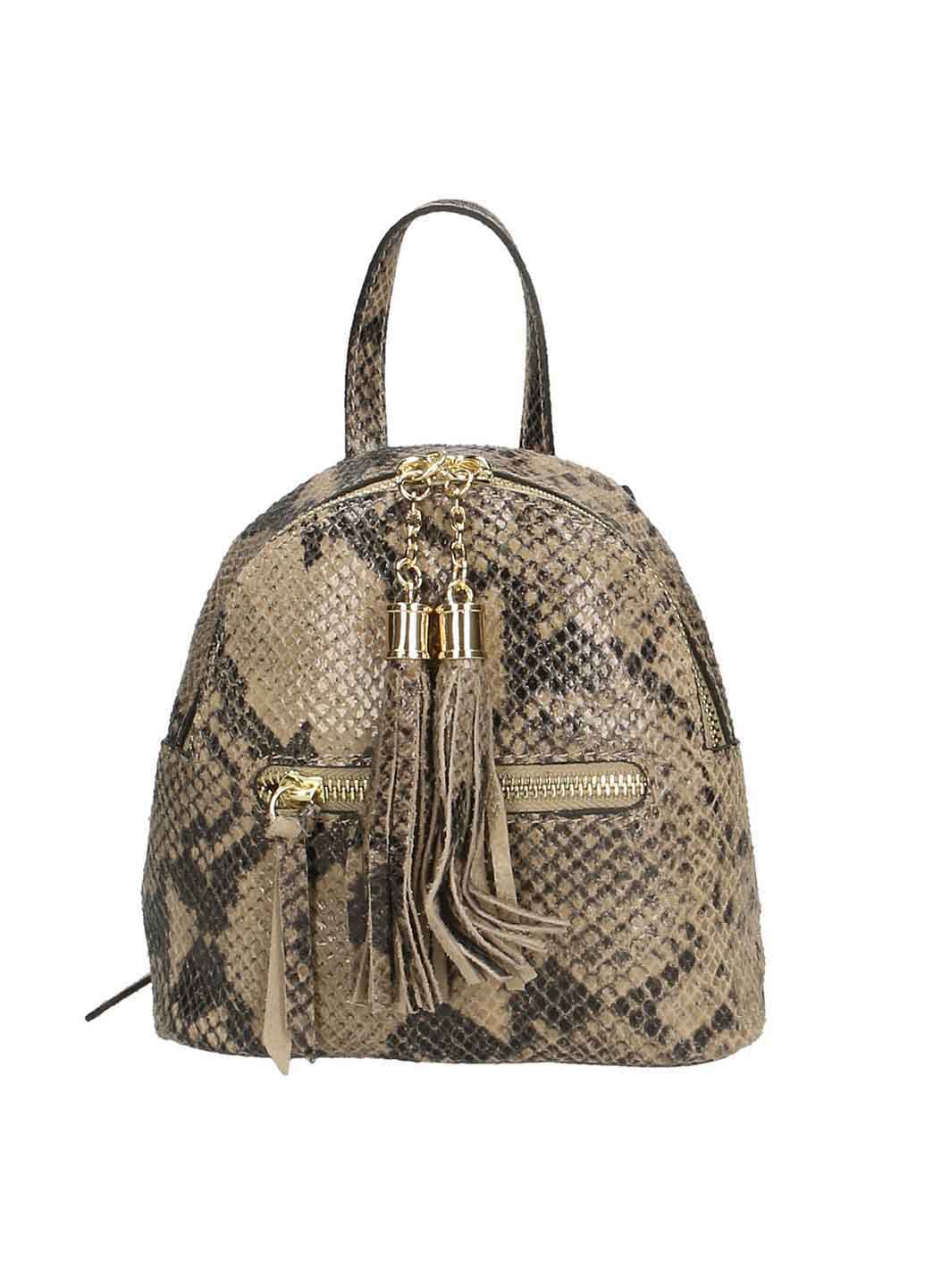 

Рюкзак Italian Bags 188432_taupe Кожаный Таупе