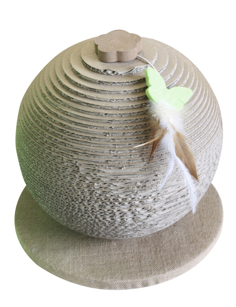 

Когтеточка CROCI Papercat Sphere сфера на подставке 30x30x33 см гофрокартон