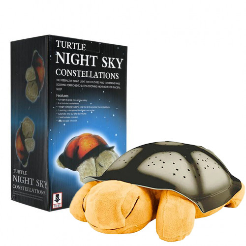 

Ночник проектор черепаха Turtle Night Sky Коричневый