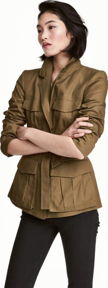 

Тренч H&M 4hm011100151  Хаки, Тренч H&M 4hm011100151 42 Хаки