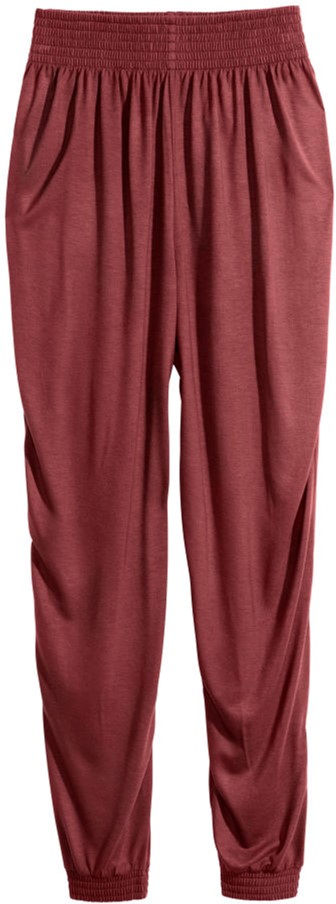 

Брюки H&M 4hm044400384 S Бордовые