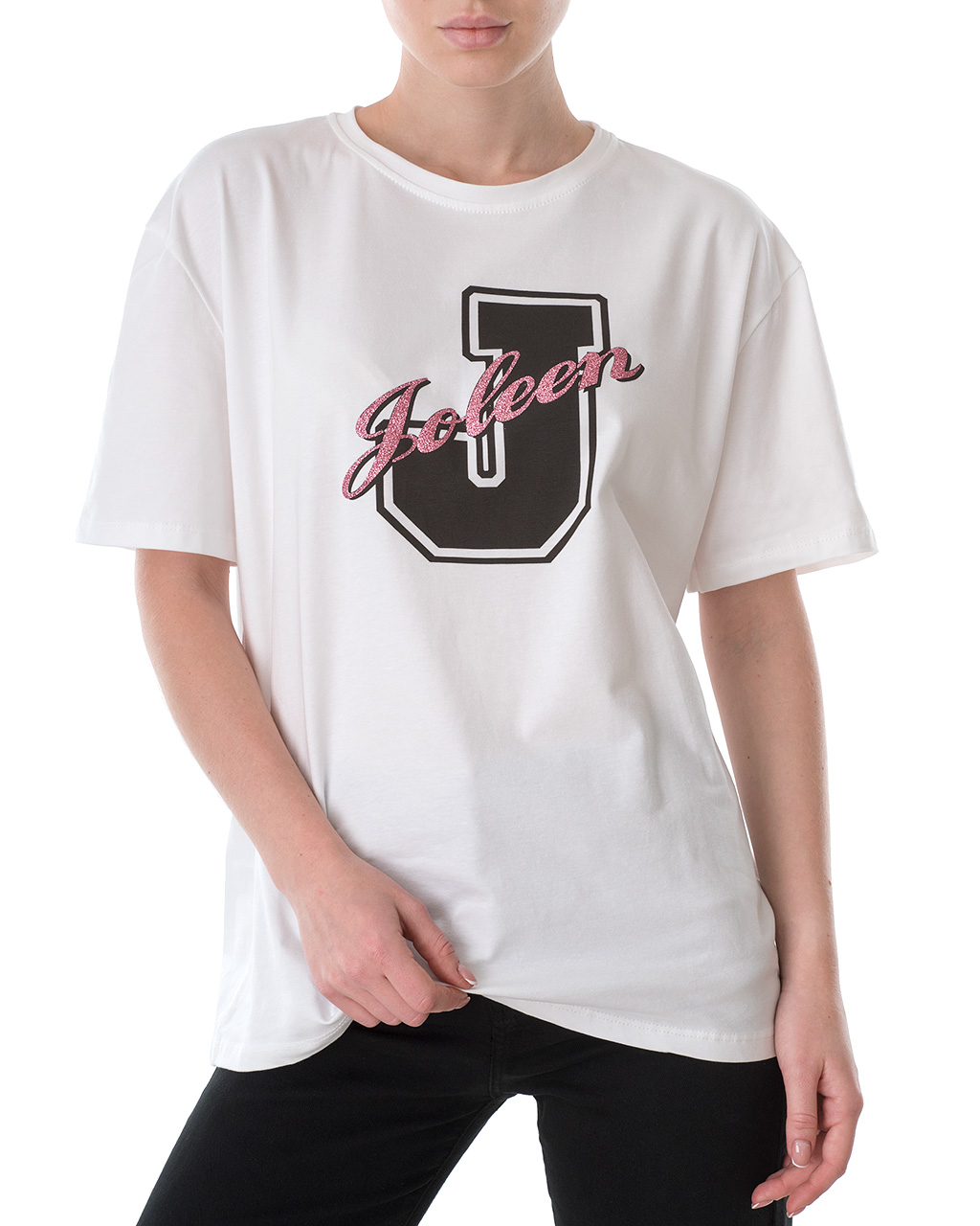 

Футболка жіноча JOLEEN (S21-T196GL-2/21-7) Білий Uni