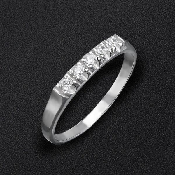 

Серебряное кольцо с фианитами 1007-cle 17,5мм