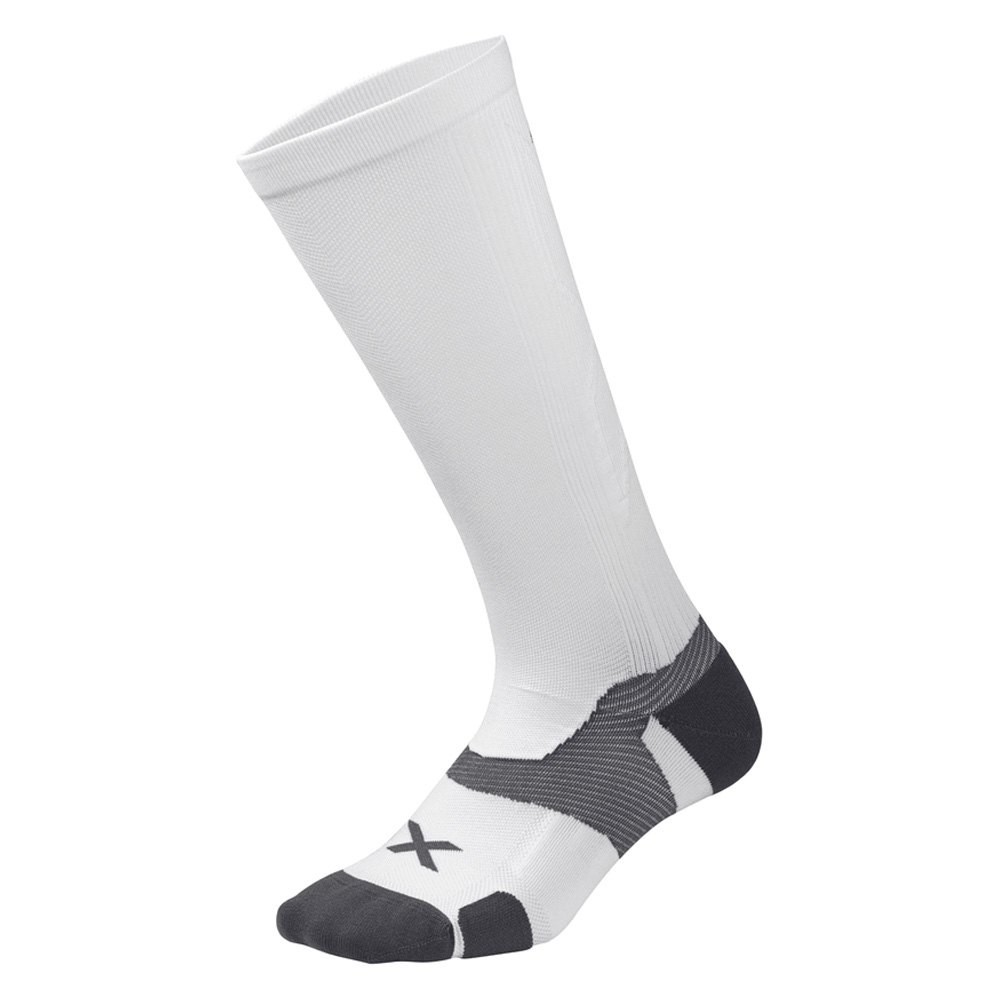 

Компрессионные спортивные носки-гольфы 2XU, Vectr Cushion, S, белый/серый
