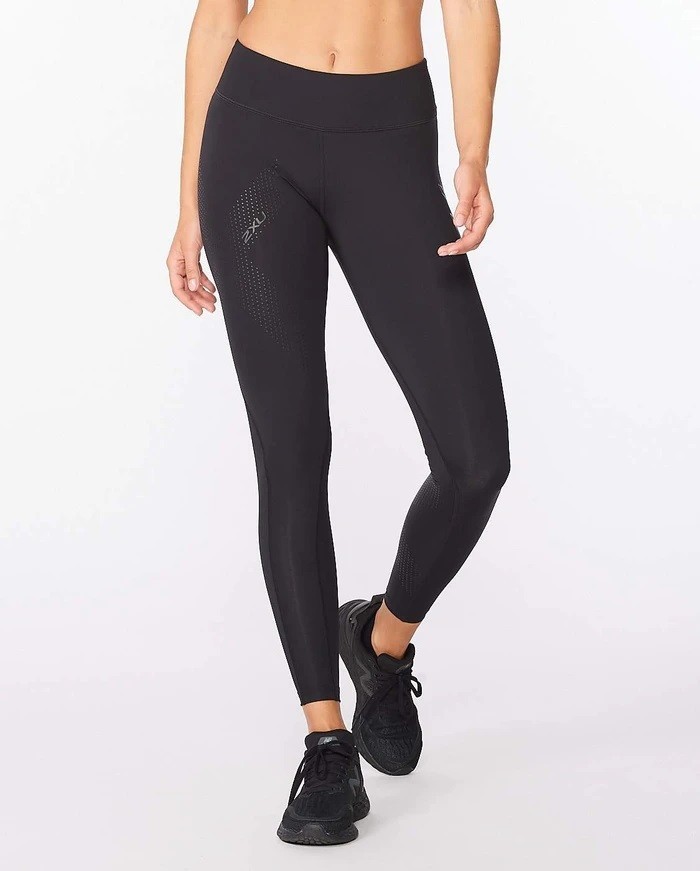 

Женские компрессионные тайтсы 2XU, Motion Mid-Rise Comp Tights, M, черный/точечный принт