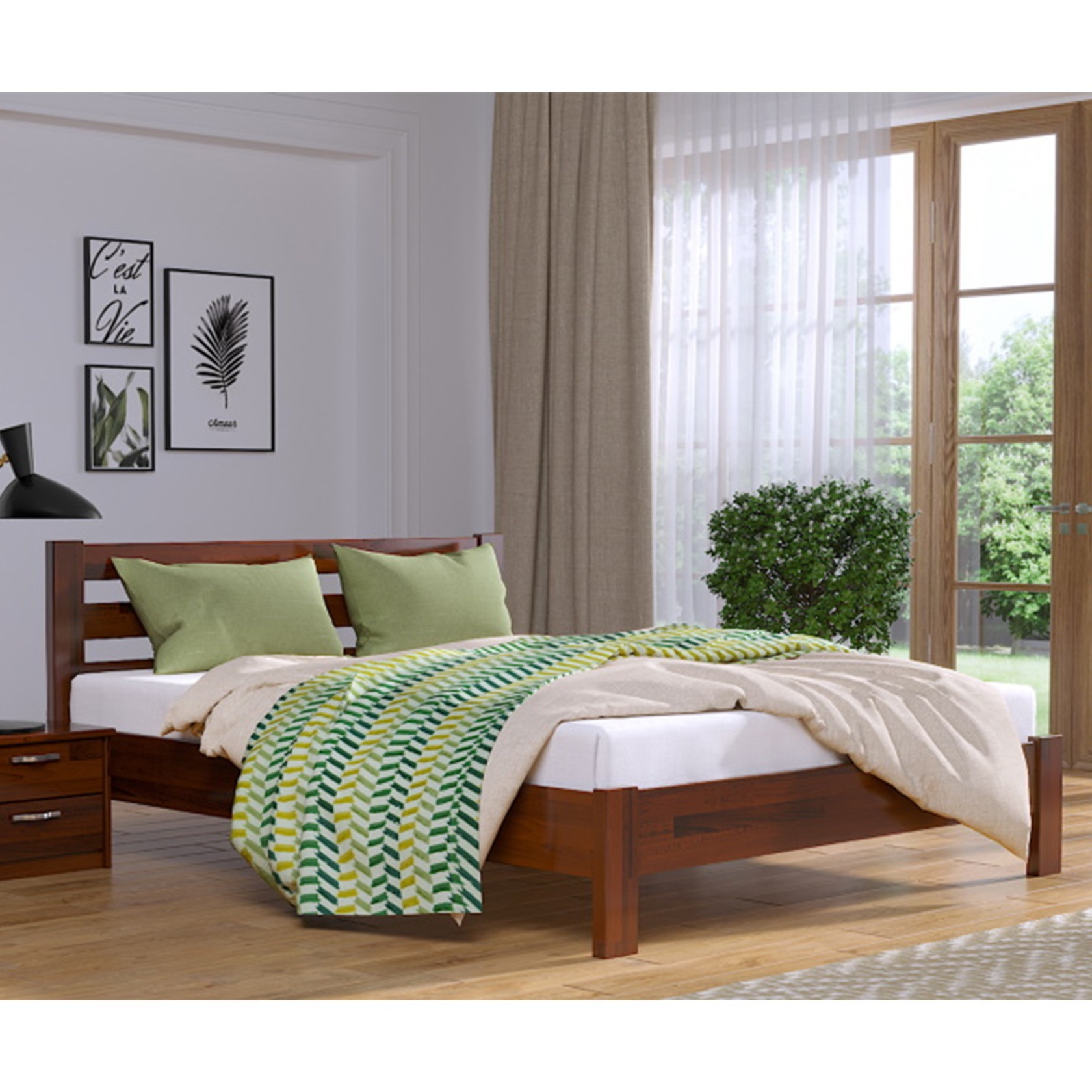 

Кровать Рената Люкс Каштан 160х200 см 21109_75