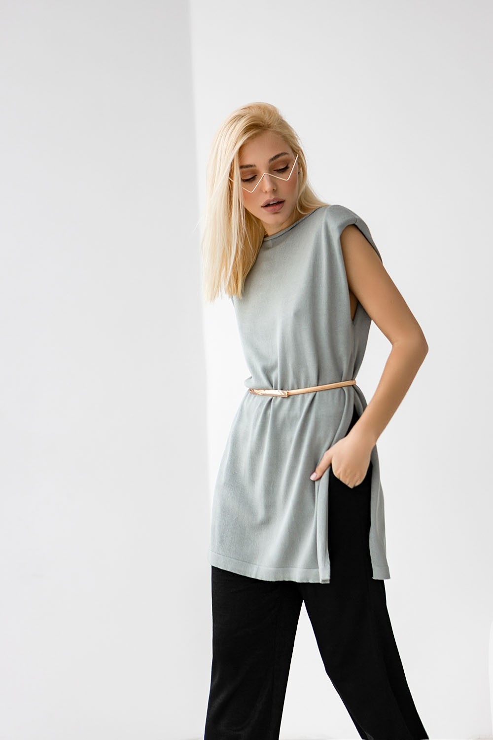 

Туника-жилет LYTVYN 1643 - Зеленый лед, Туника-жилет LYTVYN 1643 42-52 Зеленый лед