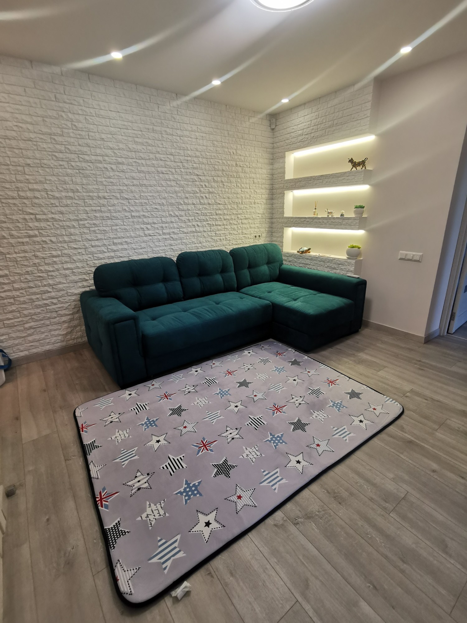 

Ковер в детскую "Крутые звезды" 150*200 см утепленный коврик мат