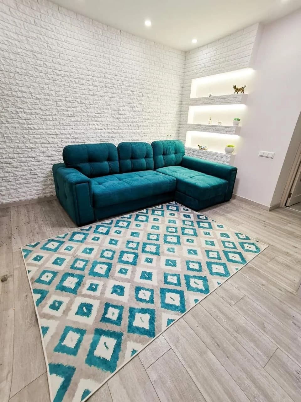 

Ковер "Бирюзовые ромбы" 1.4*2 м
