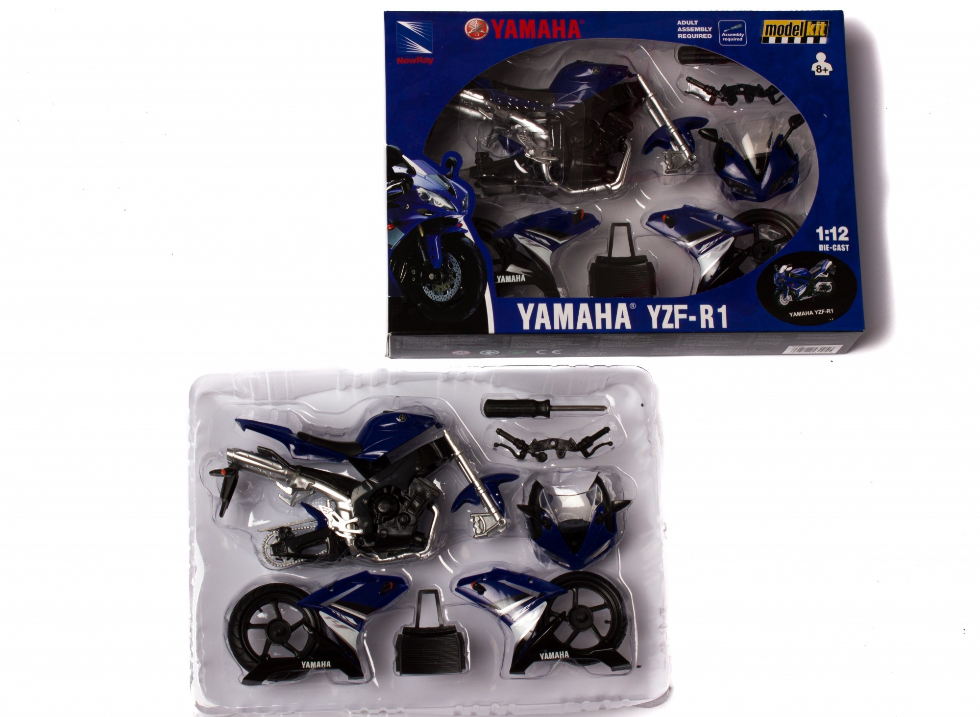 

Сборная модель Мотоцикл 1:12 YAMAHA YZF-R1 NEW RAY 43105 синий