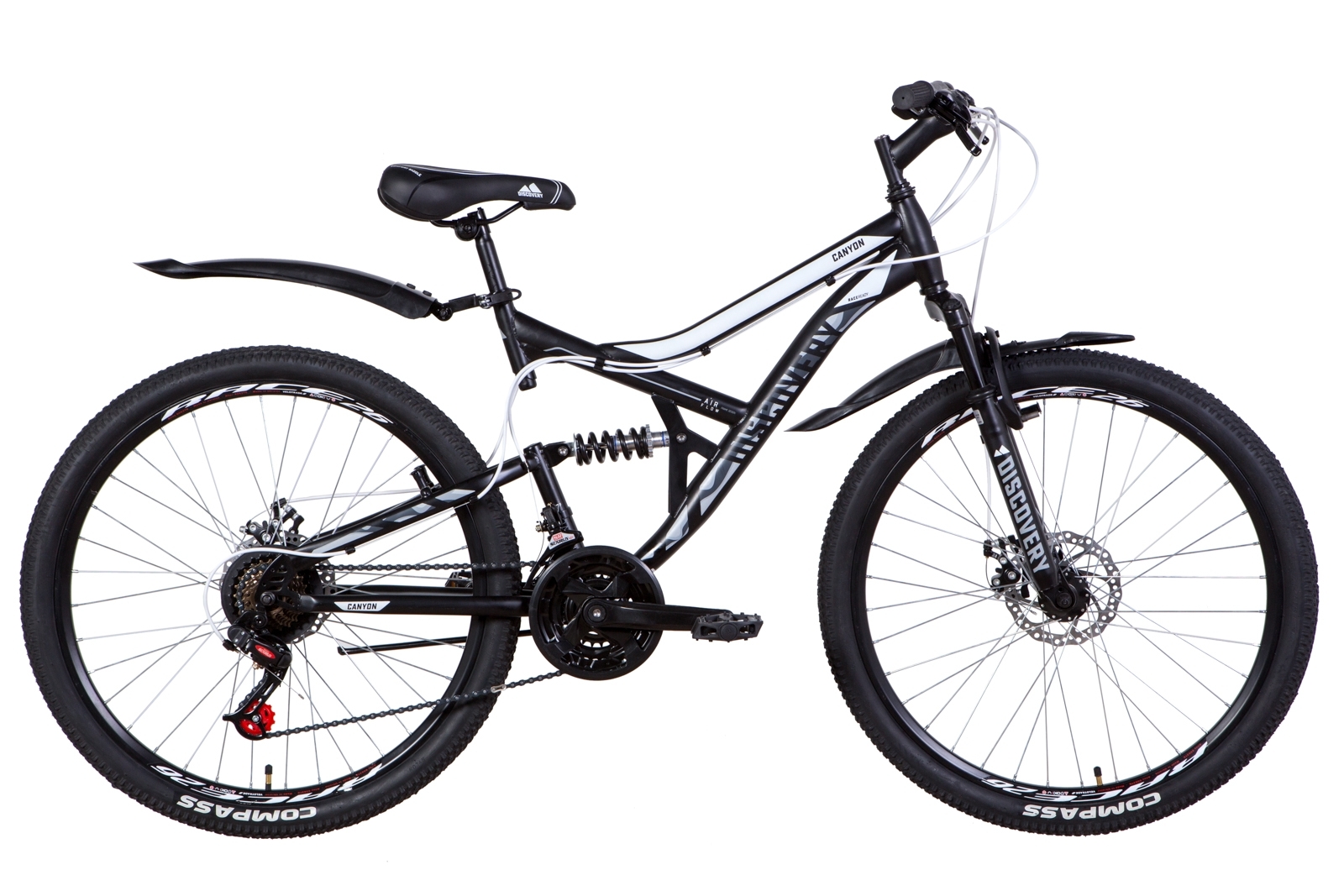 

Велосипед 26" Discovery CANYON DD черно-белый с серым (м) 2021