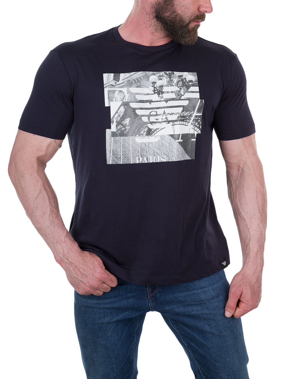 

Футболка чоловіча EMPORIO ARMANI (3Z1T75-1JPZZ-0922/8) Чорний XL