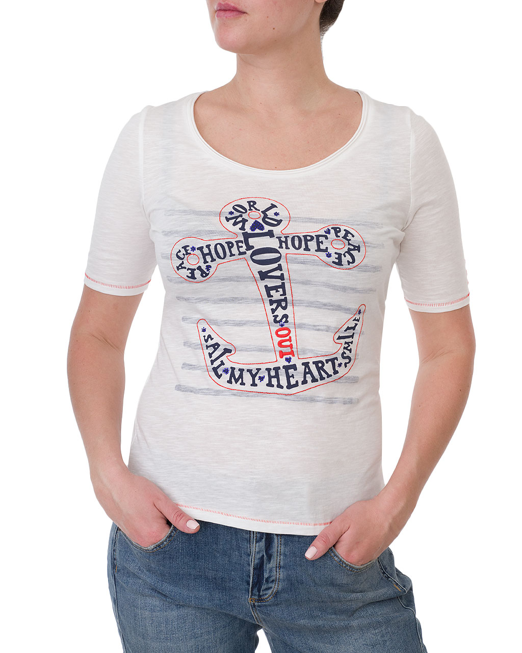 

Футболка жіноча OUI (68228-1006/20) Білий, Футболка жіноча OUI (68228-1006/20) Білий 38