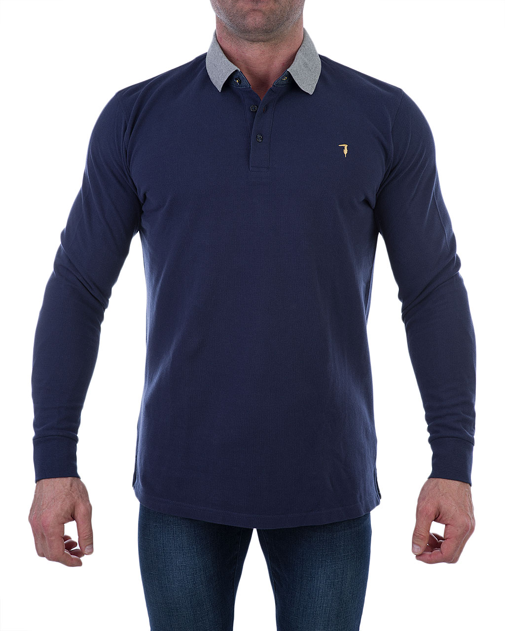 

Поло чоловіче TRUSSARDI JEANS (52T00010-1T000388-U699/7-82) Синій M