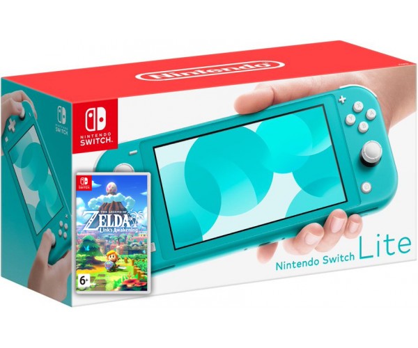 

Nintendo Switch Lite Turquoise + Игра The Legend of Zelda: Link's Awakening (русская версия)