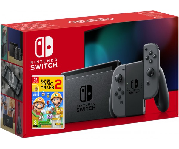 

Nintendo Switch Gray (Upgraded version) + Игра Super Mario Maker 2 (русская версия)