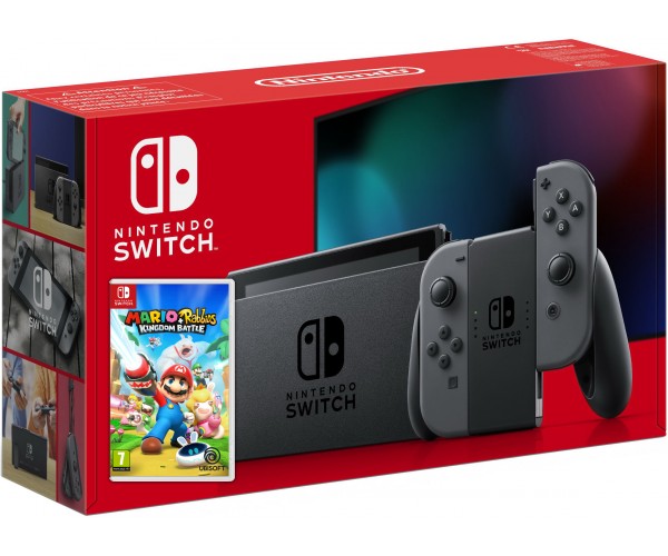 

Nintendo Switch Gray (Upgraded version) + Игра Mario + Rabbids Kingdom Battle (русская версия)