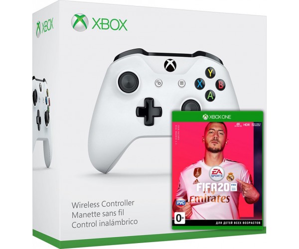 

FIFA 20 (русская версия) + Microsoft Xbox One S Wireless Controller with Bluetooth (White)