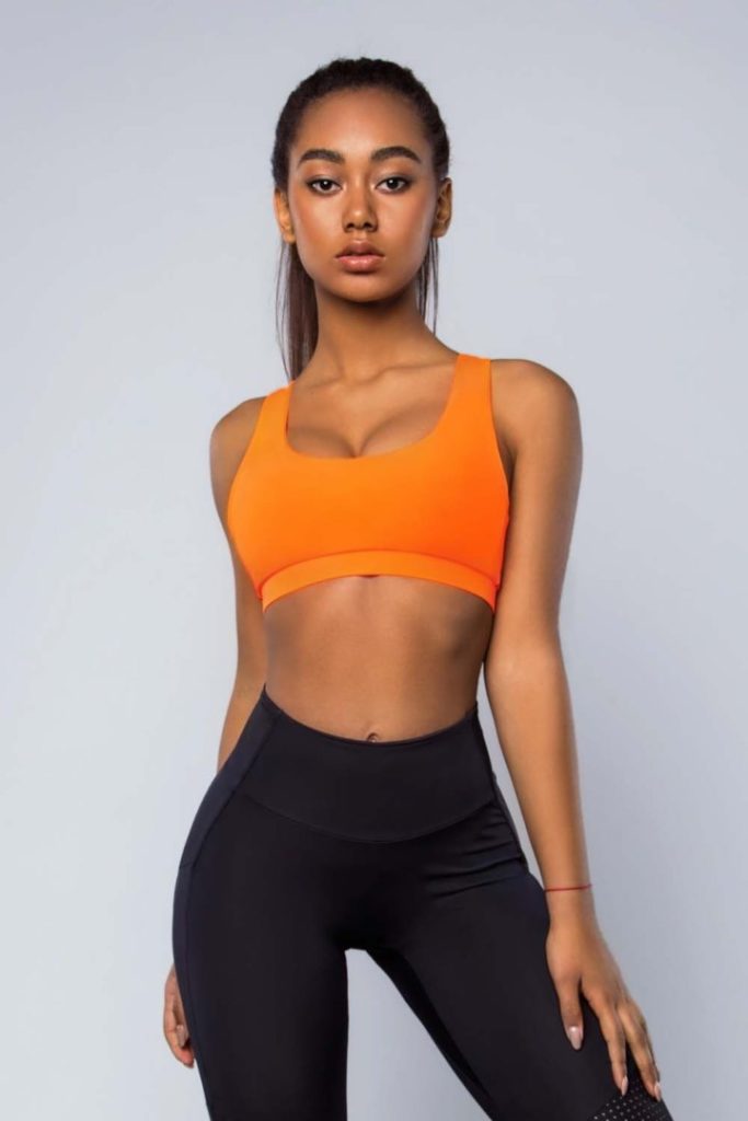 

Спортивный женский топ Designed for Fitness Basic Orange  оранжевый/черный, Спортивный женский топ Designed for Fitness Basic Orange L оранжевый/черный