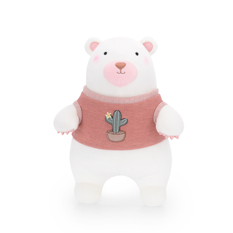 

Мягкая велюровая игрушка Metoys Мишка в розовом свитере 35 см (47978)