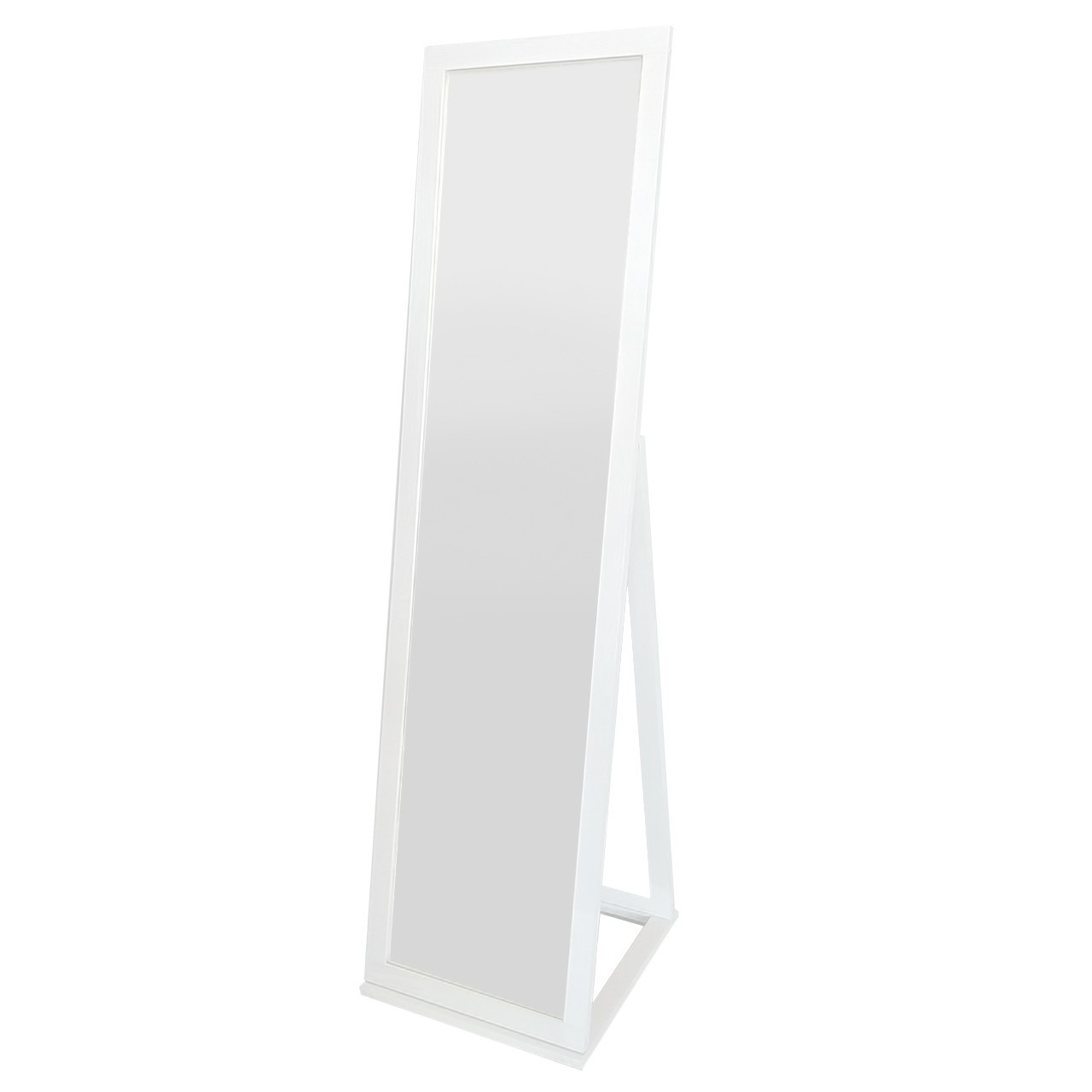 

Зеркало напольное на колесиках Фацет Эконом M 162x52x50 см Белое