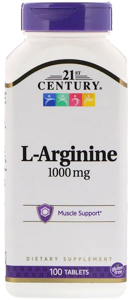 

Аминокислота 21st Century L-Аргинин 1000 мг 100 таблеток (740985270868)