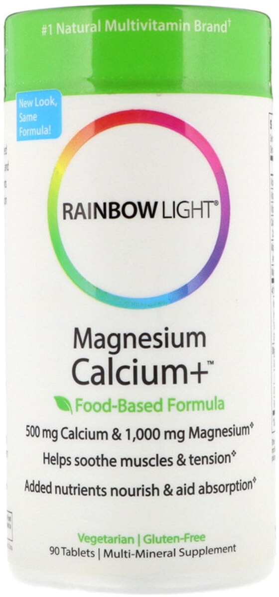

Витамины Rainbow Light Магний Кальций + Magnesium Calcium+ Food-Based Formula 90 таблеток (21888101016)