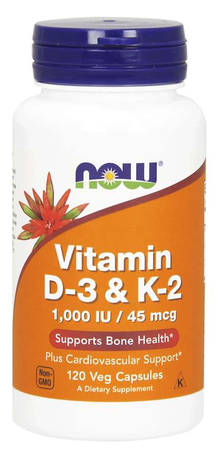 

Витамины NOW Vitamin D-3 & K-2 Veg Capsules 120 капсул (4384301944)