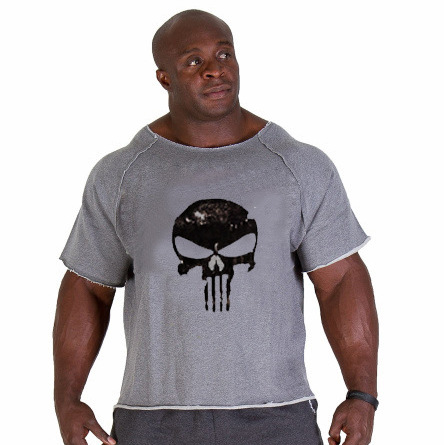 

Футболка мужская с черепом Pink Hero серая 4300, Футболка мужская с черепом Pink Hero серая 4300 XL