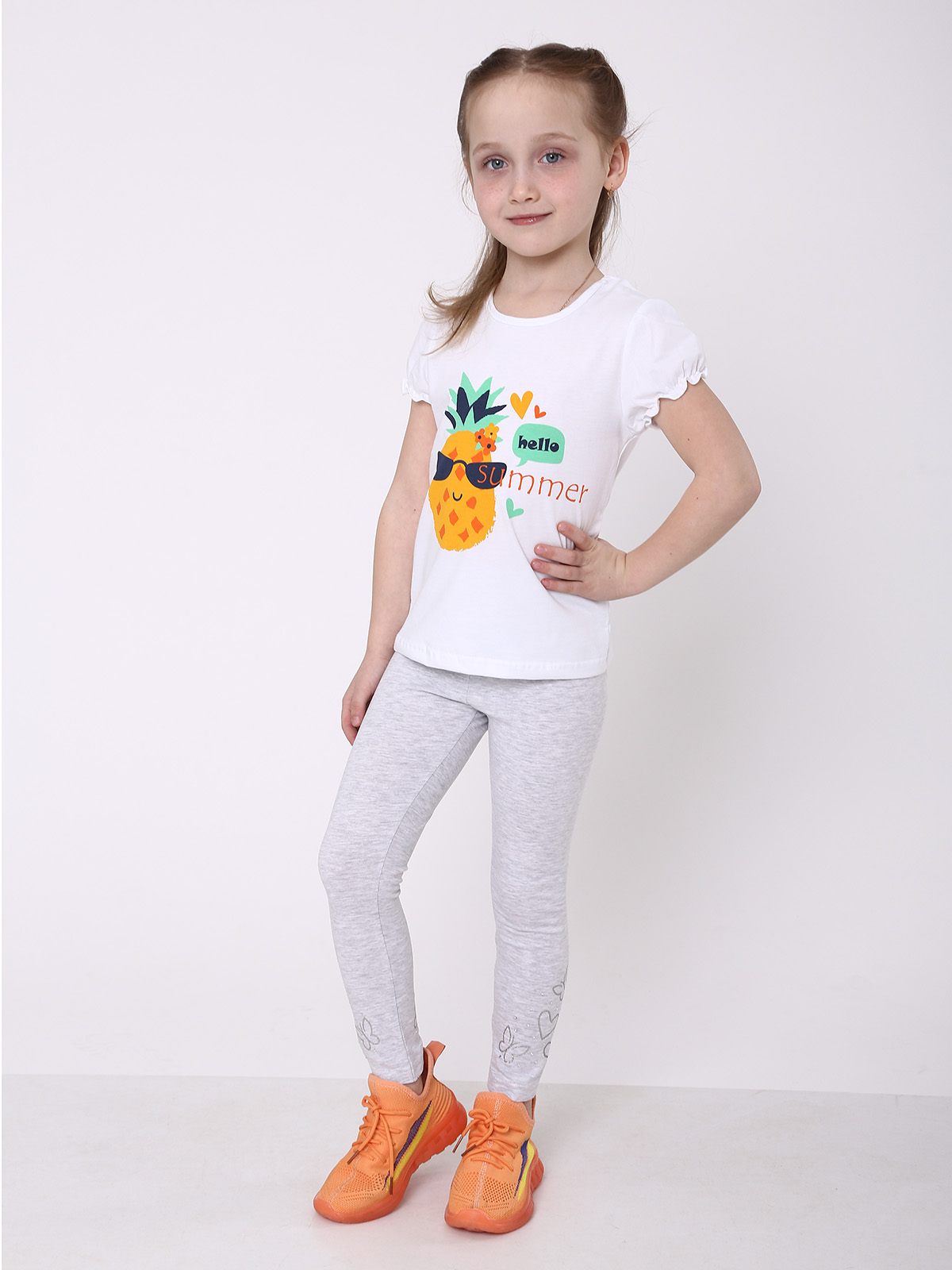 

Лосины легинсы Lafleur 122 Серый Л212 сердечка