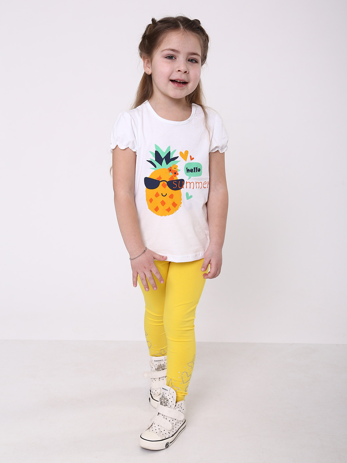 

Лосины легинсы Lafleur 128 Желтый Л212 сердечка
