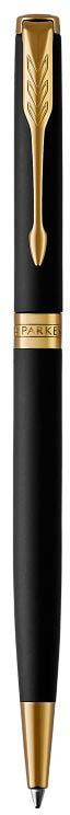 

Ручка шариковая Parker SONNET 17 Slim Matte Black Lacquer GT BP 84 831