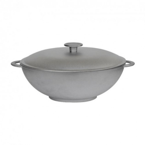 

Сковорода алюминиевая с крышкой Wok Биол 3203К (32см)