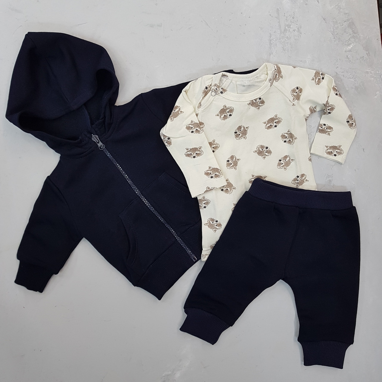 

Комплект (бодик + штанишки + кофта) Морекидс 62 см 1780