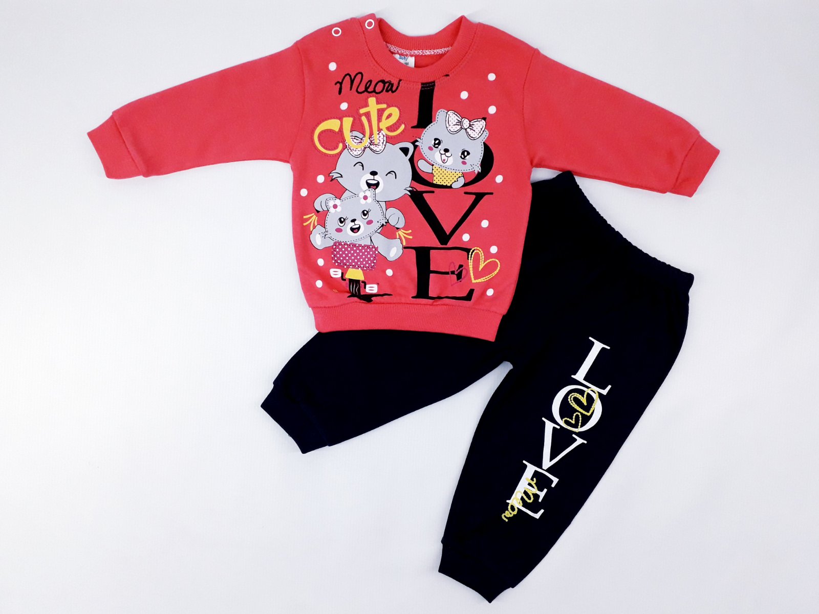 

Костюм (свитшот+штаны) Bilkon Baby 2105 74см(р) коралловый с синим