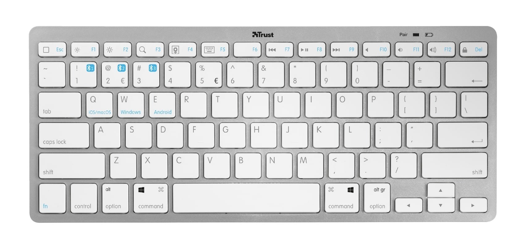 

Клавиатура беспроводная Trust Nado BT White