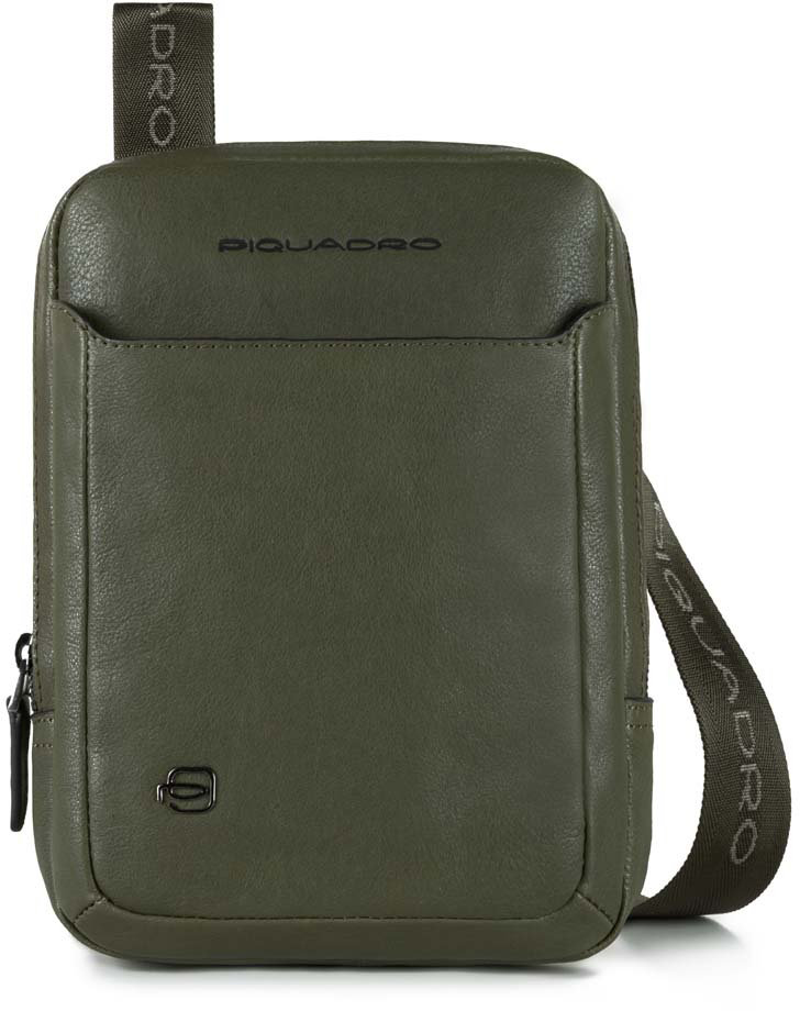 

Сумочка Piquadro BK SQUARE/Green верт. с отдел. для iPad mini на ремне (17x23x5,5) CA3084B3_VE