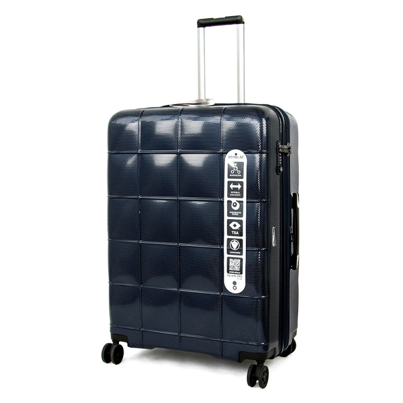 

Чемодан Echolac CIVIL/Navy на 4 колесах L exp. (129л,4,6кг) (55x78x32,5см) EcPC162S-401-39