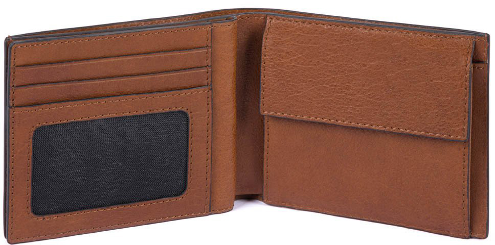 

Портмоне Piquadro BK SQUARE/Tobacco с отдел. для монет и 7 кред.карт с RFID защитой (11,5x9,5x2) PU4858B3R_CU