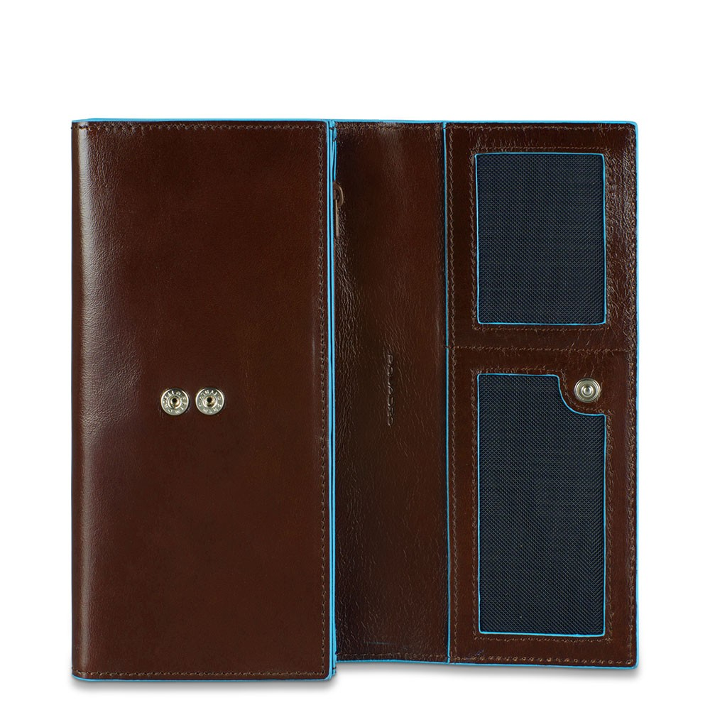 

Портмоне Piquadro BL SQUARE/Cognac жен. с 3 отдел. на кнопке (9,5x19x3,5) PD3411B2_MO