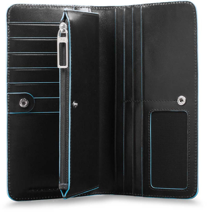 

Портмоне Piquadro BL SQUARE/Black верт. с отдел. для 12 кред.карт с RFID защитой PD4573B2R_N
