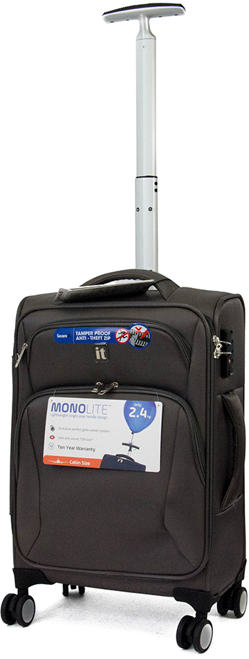 

Чемодан IT Luggage SATIN/Dark Grey на 4 колесах S (35л,2,3кг) (35,5x55,5x20см) IT12-2225-08-S-S754