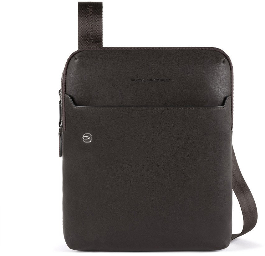 

Сумочка Piquadro BK SQUARE/D.Brown верт. на ремне с отдел. для iPad CA5085B3_TM