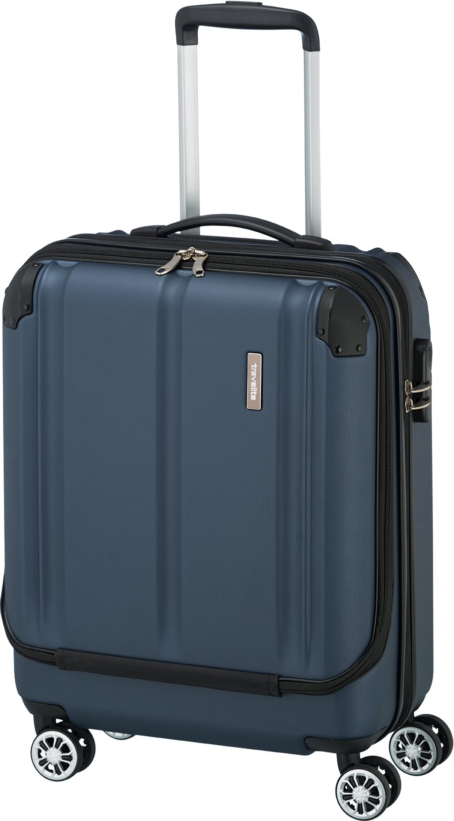 

Чемодан Travelite CITY/Navy на 4 колесах S с карманом д/ноутбука 17,3" (40л,3,4кг) (40x55x20см) TL073046-19